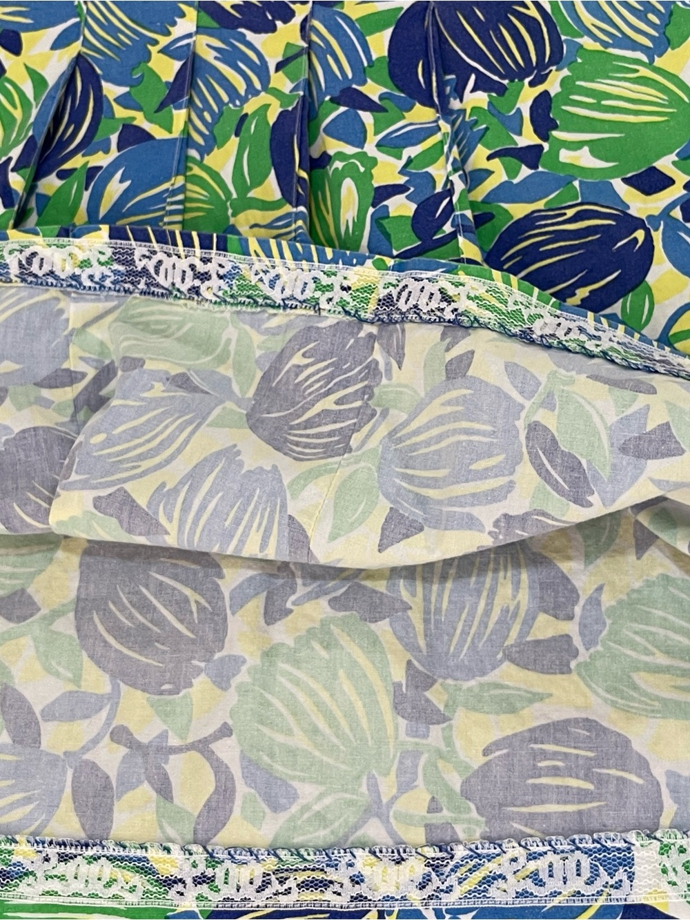 Lilly Pulitzer Vintage Women’s Size 8 Pleated Skirt Floral Green Blue - Picture 9 of 14